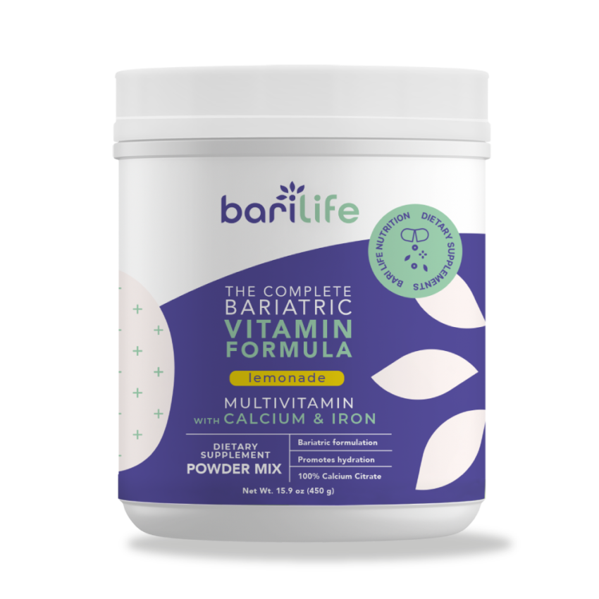 Lemonade bariatric vitamin powder front mockup
