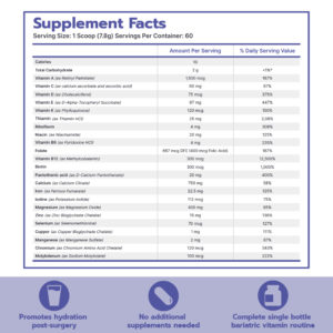 Watermelon powder bariatric vitamin supplement facts