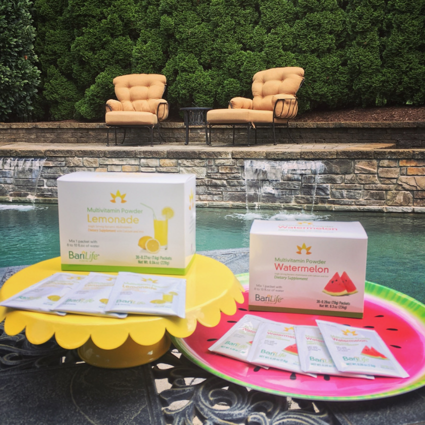 Lemonade and Watermelon Multivitamin Powder Packets Poolside