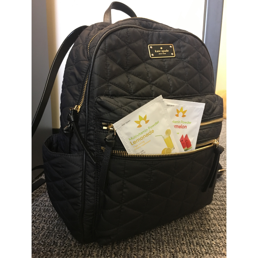 Stash Bari Life Multivitamin Powder Packets In Your Backpack