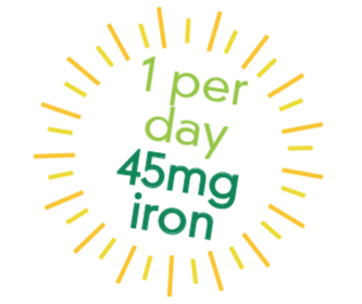 1 per day 45mg iron