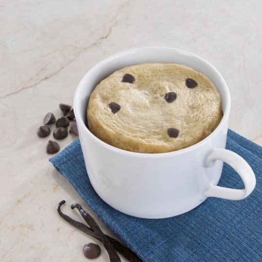 High Protein Vanilla Chocolate Chip Mug Cake