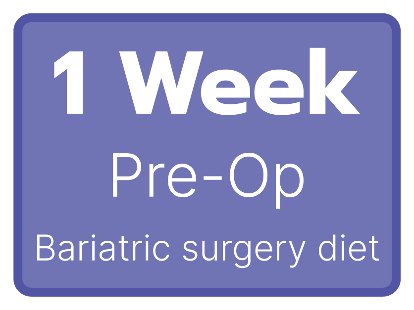 1 week Pre Op Diet