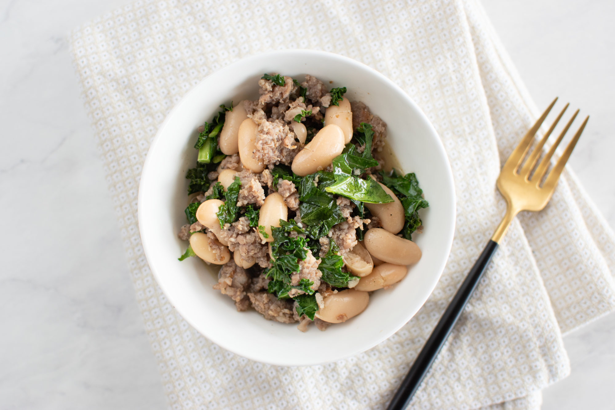 Braised white beans w_sausage _ kale 5