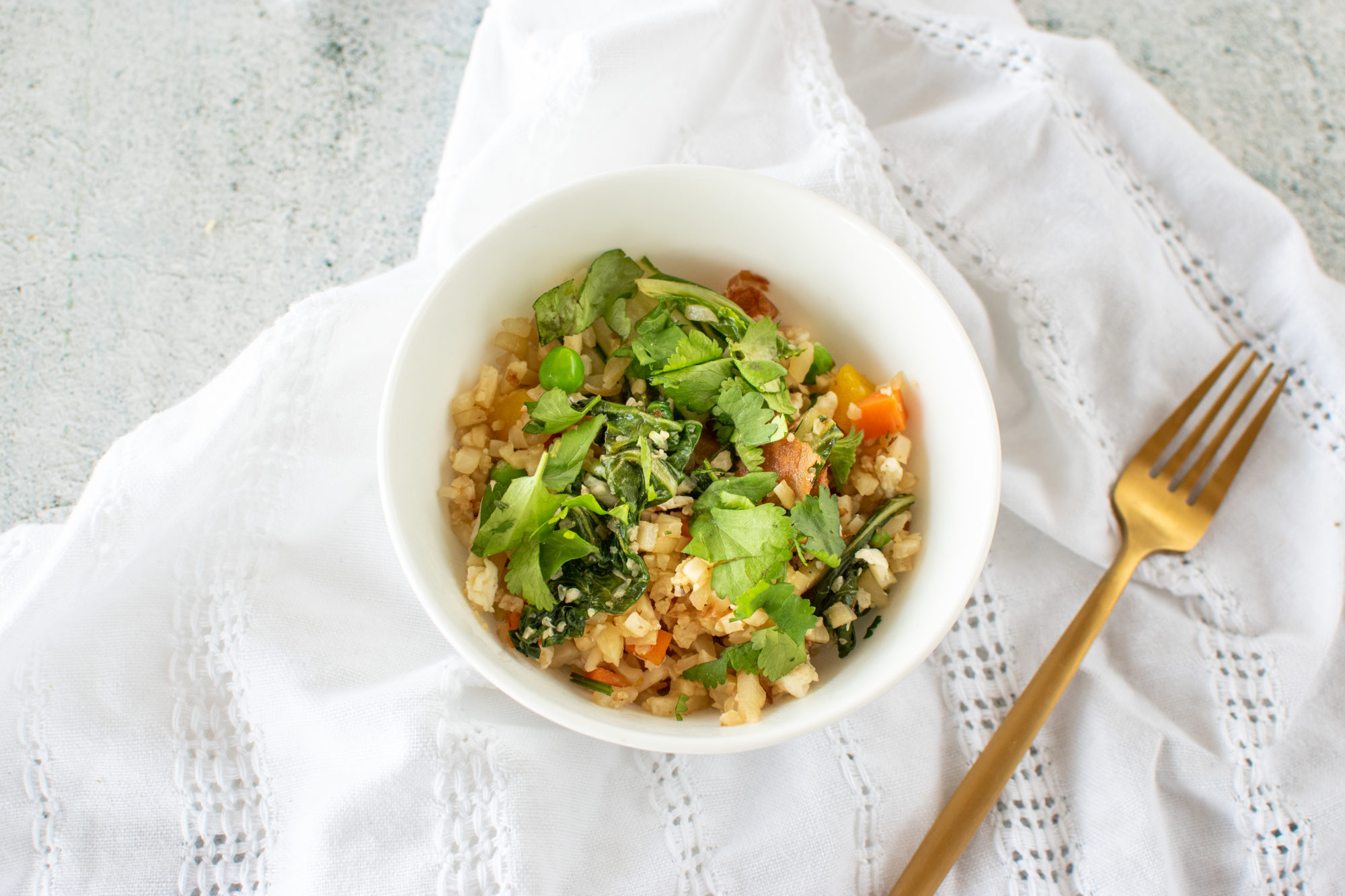 Cauliflower fried rice 8