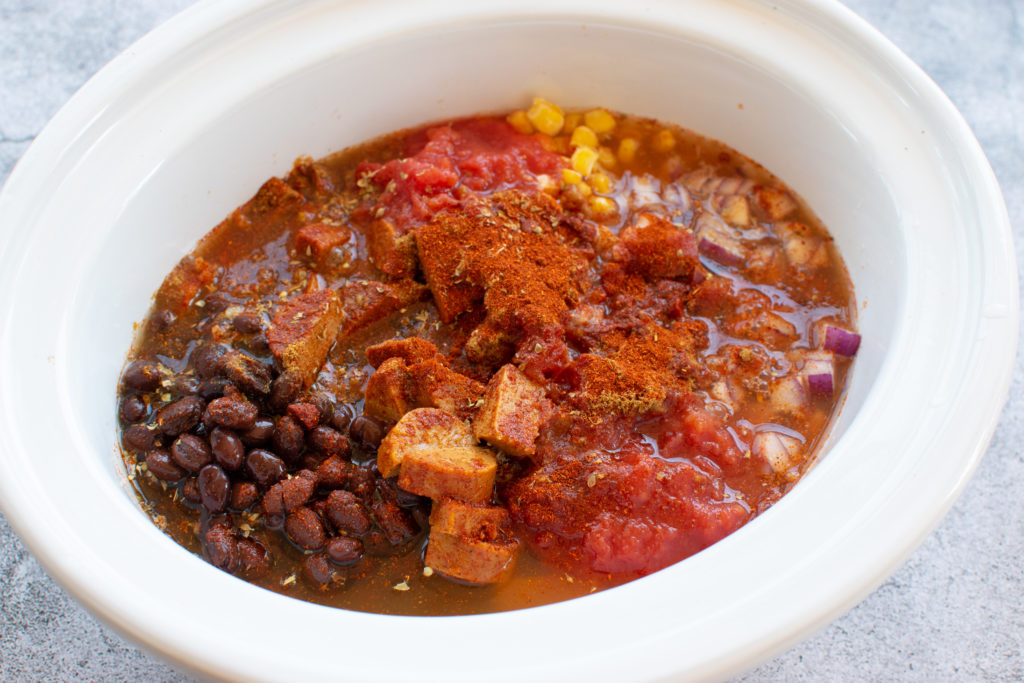 Santa Fe Black Bean Soup with Vegetarian Sausage Bari Life