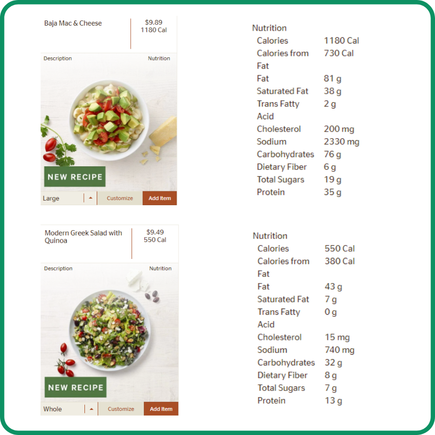 Bariatric Friendly Subway Menu - Mexico Bariatric Center