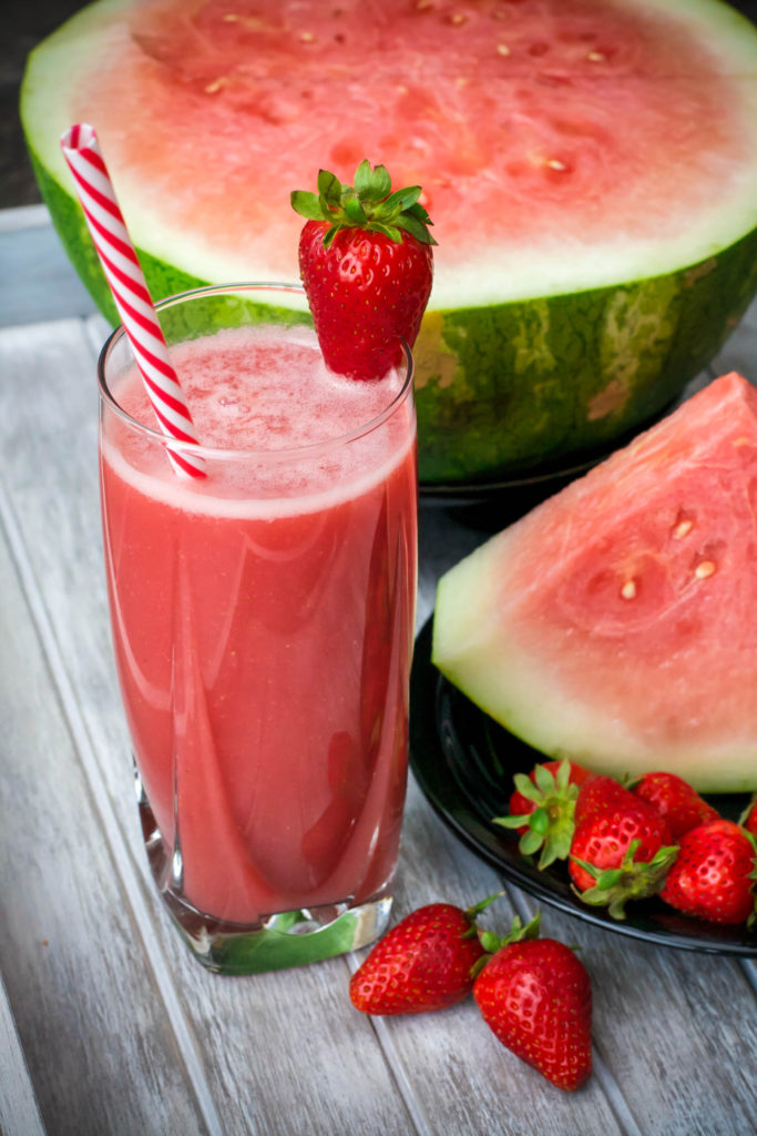 Watermelon Strawberry Vitamin/Protein Smoothie