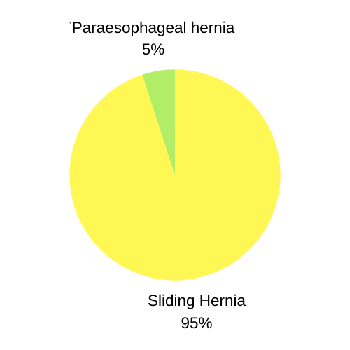breakdown of hiatal hernias after gastric bypass surgery