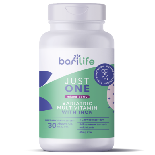 Just One Chewable: Once Daily Bariatric Multivitamin + Iron - Just One Chewable 30ct Mixed Berry