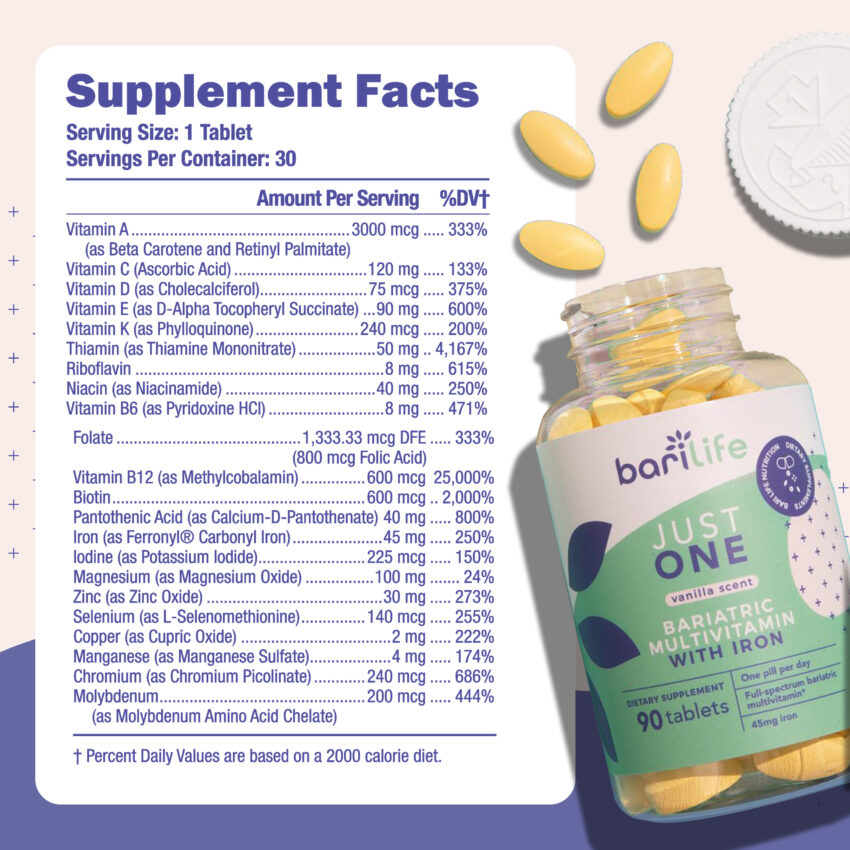 Bariatric Multivitamin with Iron (45mg) - JUST ONE - Image 3