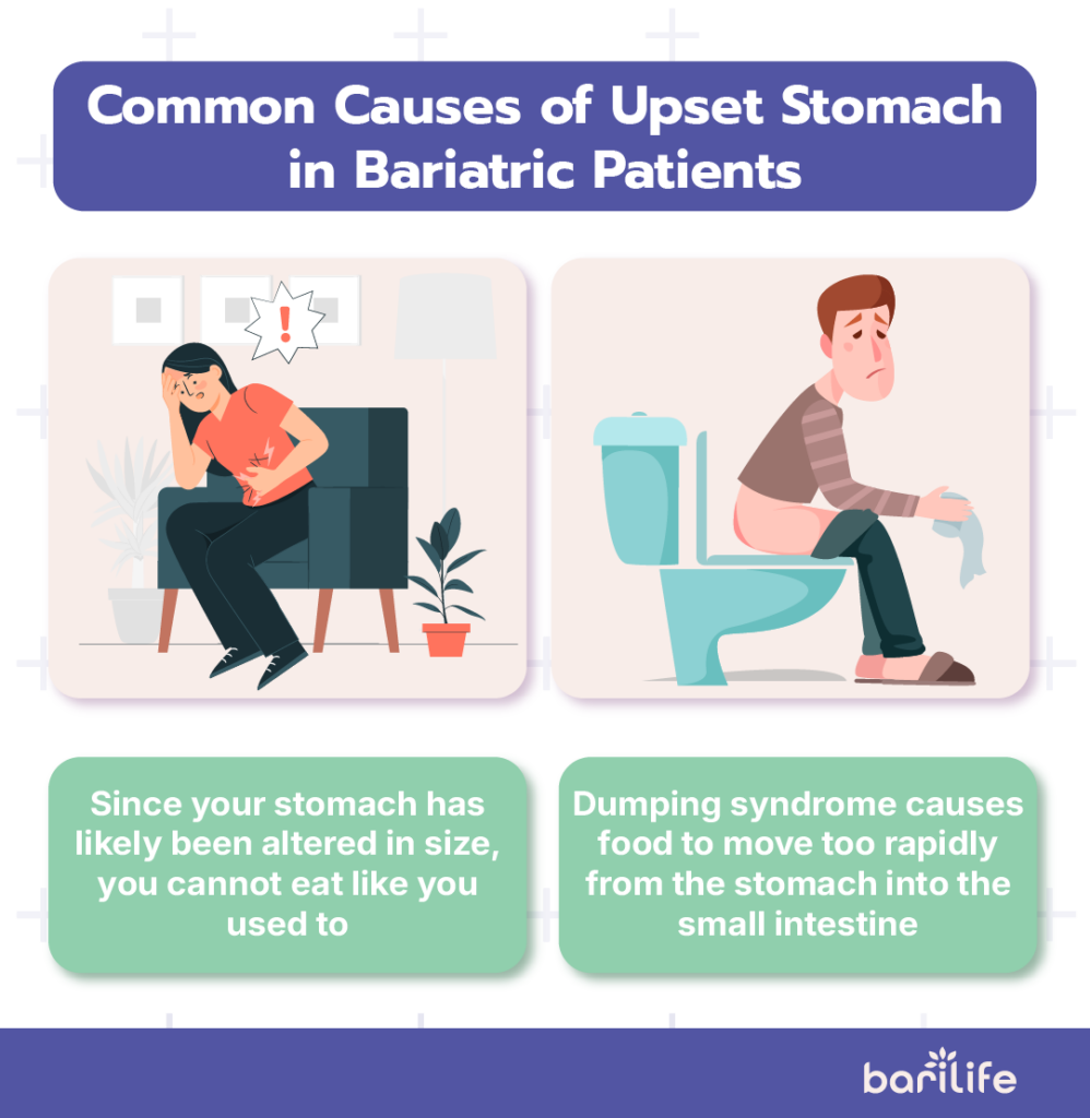 what can bariatric patients take for upset stomach