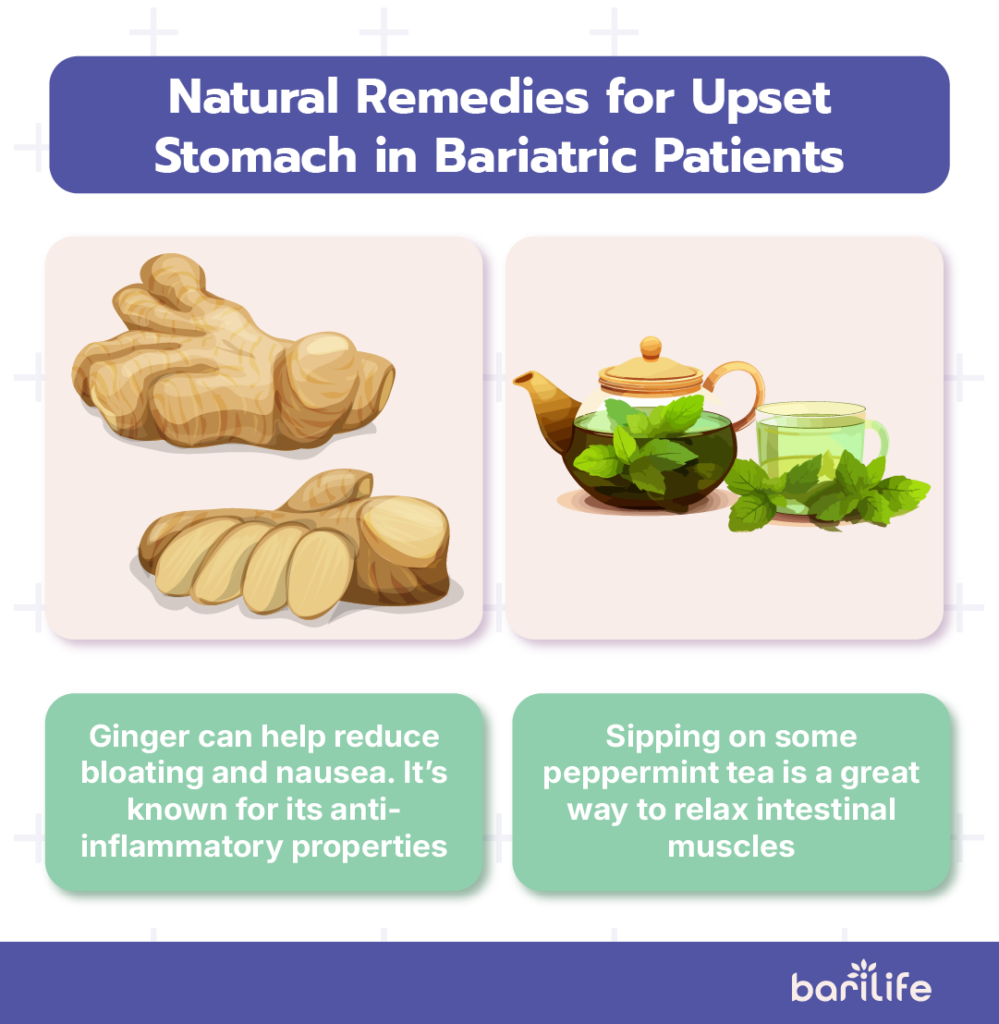what can bariatric patients take for upset stomach