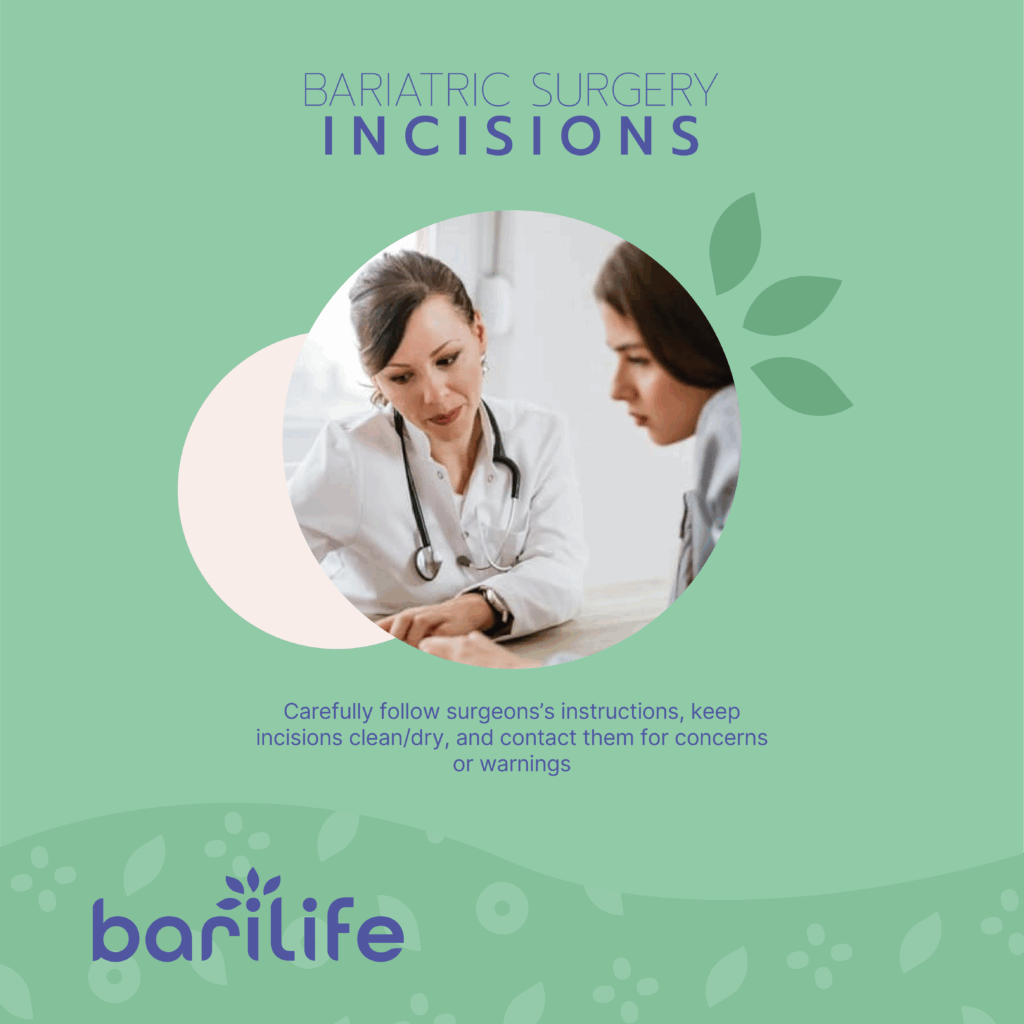 What kind of incision is used for gastric bypass?